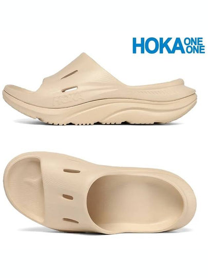 Ora Recovery Slide 3 Slippers Beige - HOKA ONE ONE - BALAAN 2