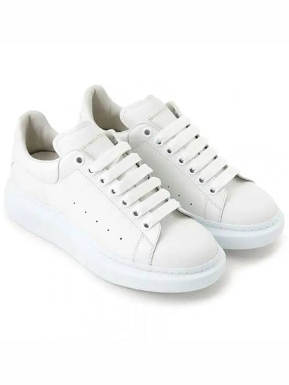 Oversized Leather Tab Low Top Sneakers White - ALEXANDER MCQUEEN - BALAAN 2