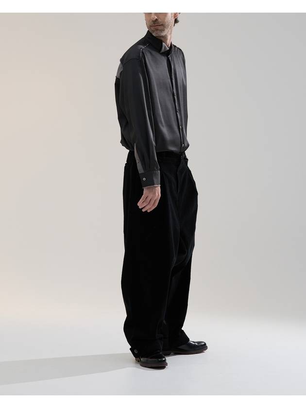 Men s Wide Baggie Trousers black coduroy whyso24FW13 - WHYSOCEREALZ - BALAAN 5