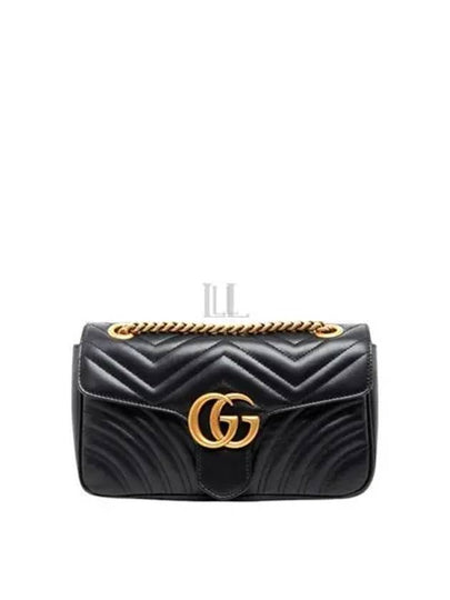 GG Marmont Matelasse Small Shoulder Bag Black - GUCCI - BALAAN 2