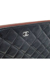 Women s A82552 Cavier Skin Classic COCO Silver Logo Large Clutch - CHANEL - BALAAN 4