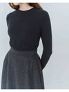 A line volume long skirt wool gray 0124 - VOYONN - BALAAN 4