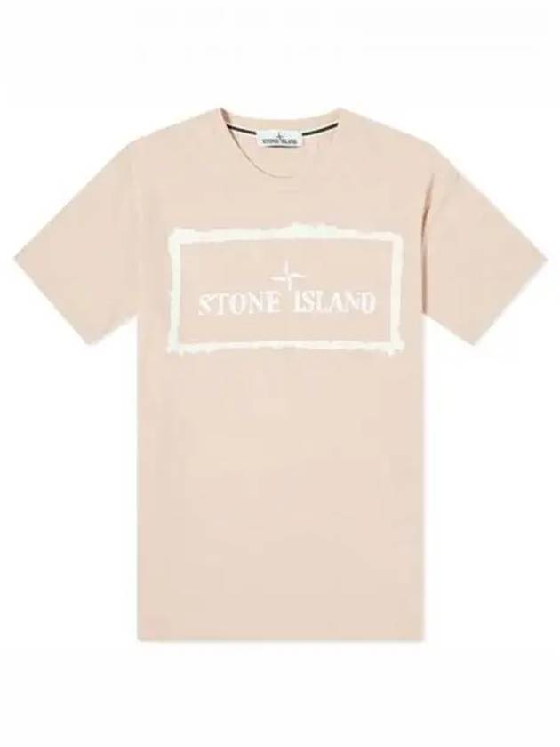 Stencil One Logo Short Sleeve T-Shirt Pink - STONE ISLAND - BALAAN 2