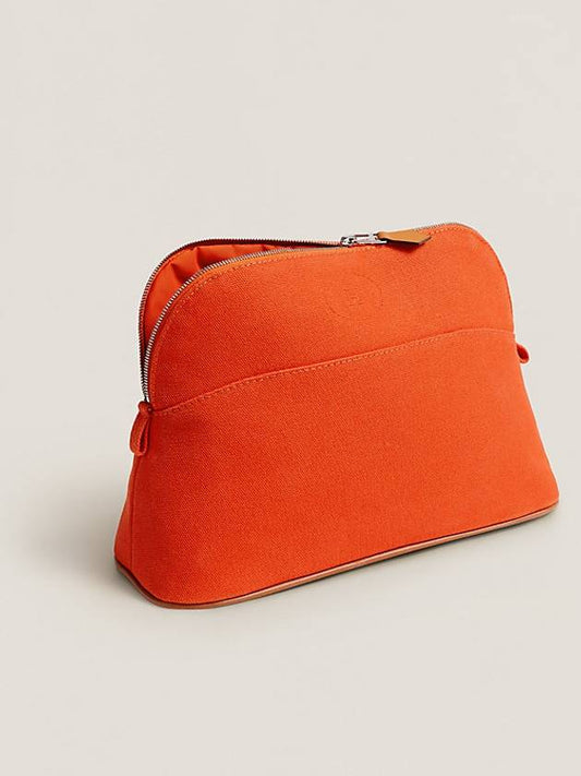 Bolide Fabric Small Pouch Bag Orange Feu - HERMES - BALAAN 2