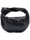 Jodie Intrecciato Small Tote Bag Black - BOTTEGA VENETA - BALAAN 6