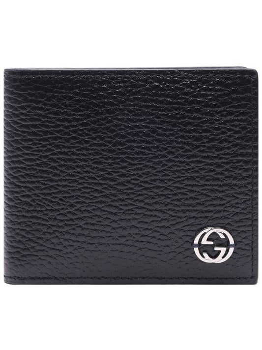 GG Interlocking Two-Tone Bifold Wallet Blue Black - GUCCI - BALAAN 1