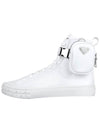 Pouch Re-Nylon Wheel High Top Sneakers White - PRADA - BALAAN 4