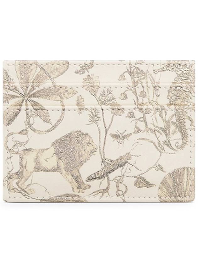 Caro Freesia Cabinet De Curiocite Motif Card Wallet Latte Gold - DIOR - BALAAN 3