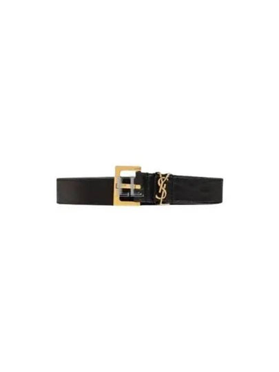 Cassandre Leather Belt Black - SAINT LAURENT - BALAAN 2