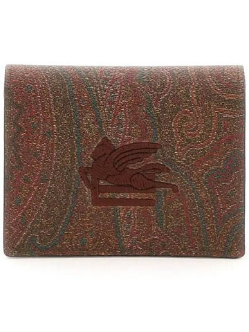 Paisley Card Wallet Brown - ETRO - BALAAN 1