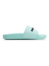 Women's Pool Emboss Logo Band Slippers Mint - BALENCIAGA - BALAAN 1