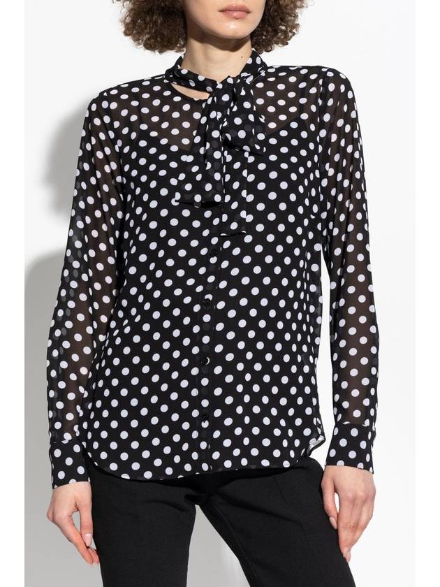 Michael Michael Kors Polka Dot Pattern Shirt, Women's, Black - MICHAEL KORS - BALAAN 3