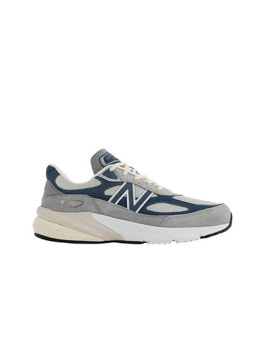 990v6 Low-Top Sneakers Navy Grey - NEW BALANCE - BALAAN 1