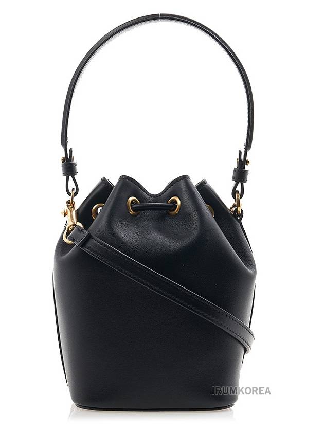 V Logo Signature Nappa Leather Bucket Bag Black - VALENTINO - BALAAN 4