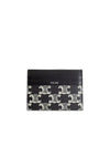 Triomphe Canvas Logo Flip Two-tone Calfskin Card Holder Black - CELINE - BALAAN 1