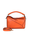 Puzzle Anagram Logo Classic Small Calfskin Tote Bag Orange - LOEWE - BALAAN 1