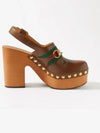 Horsebit Sandals Heel Brown - GUCCI - BALAAN 2