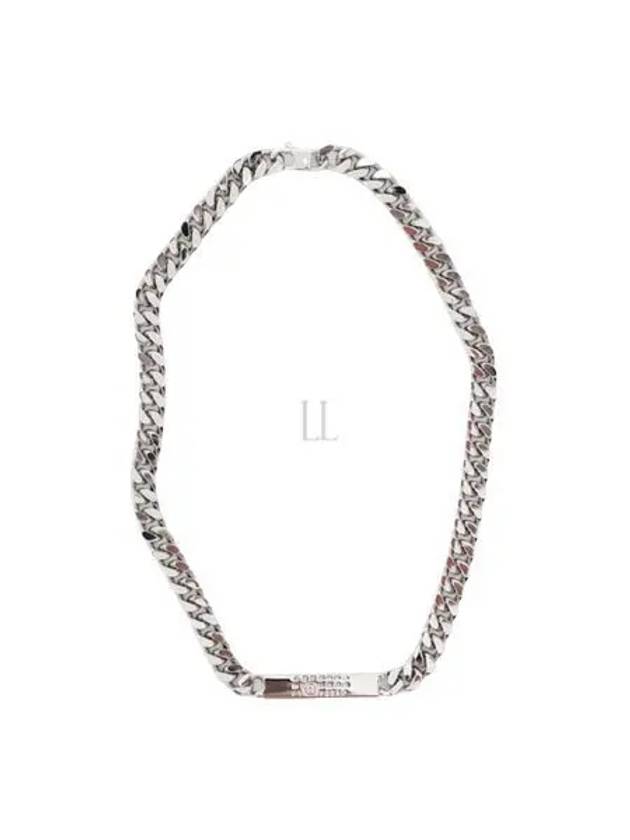 Classic Number Logo Plate Chain Necklace Silver - MAISON MARGIELA - BALAAN 2