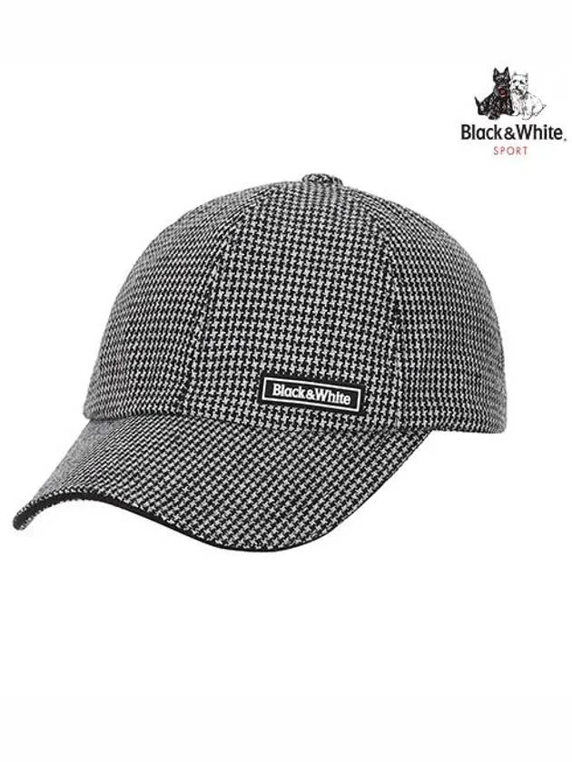 small check cap hat 8423GXACGREY - BLACK&WHITE - BALAAN 1