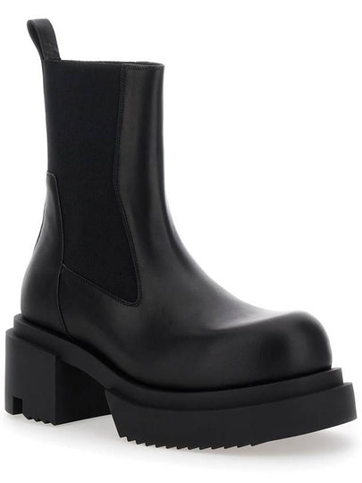 'Beatle Bogun' Black Ankle Boots With Chunky Sole In Leather Woman - RICK OWENS - BALAAN 2