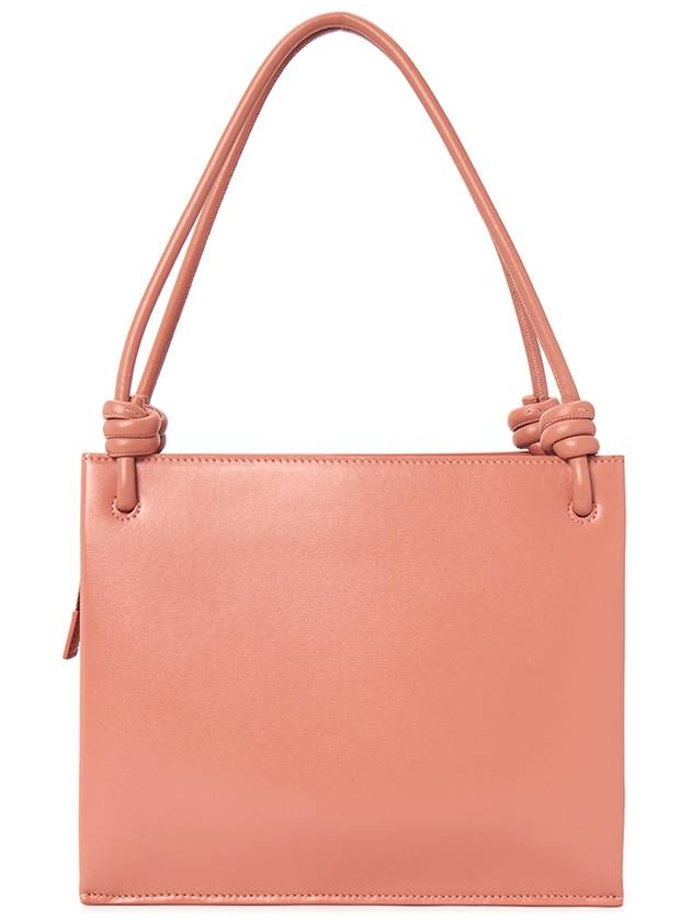 Knot Detail Leather Tote Bag Pink - JIL SANDER - BALAAN 5