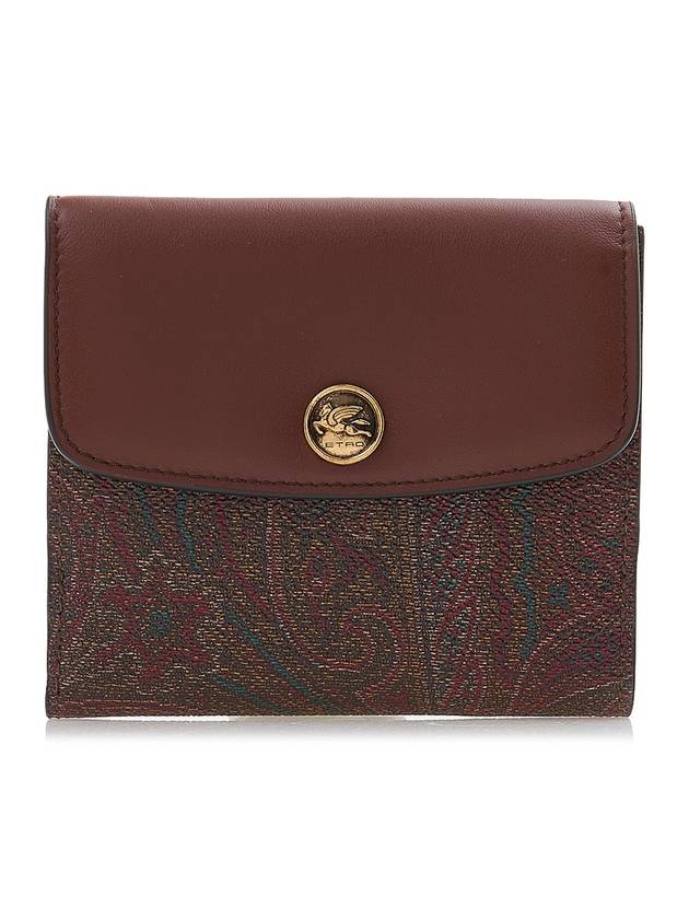 Paisley Print Card Wallet Brown - ETRO - BALAAN 1