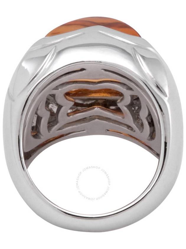 Bvlgari Ladies White Gold Piramide Citrine Cocktail  Ring, Size 50 - BVLGARI - BALAAN 3