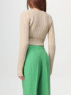 Ifrem Wool Cashmere Crop Knit Top Beige - MAX MARA - BALAAN 3