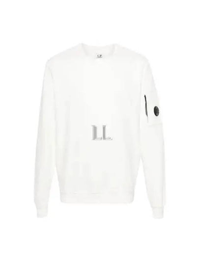 Light Fleece Crew Neck Sweatshirt White - CP COMPANY - BALAAN 2