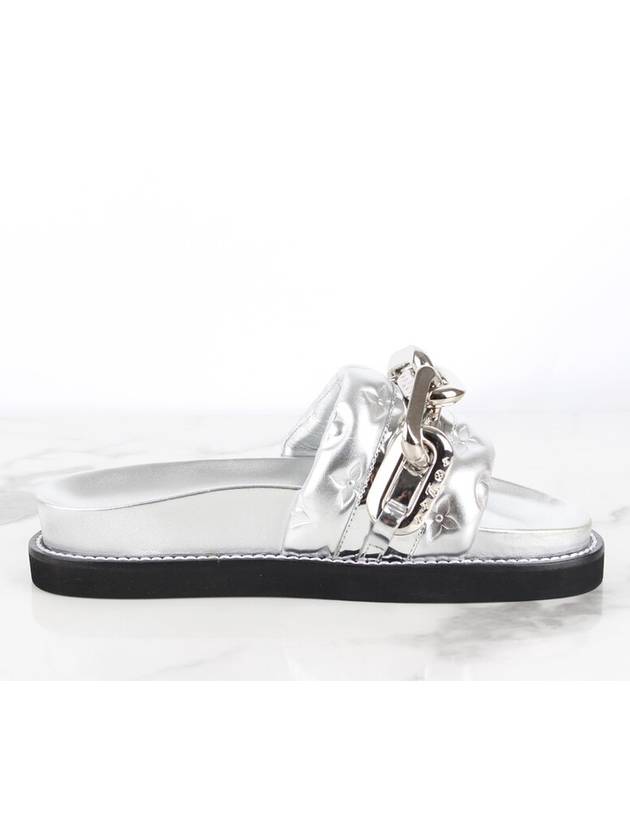 LV Sunset Flat Comfort Mule Silver 36 230 - LOUIS VUITTON - BALAAN 8