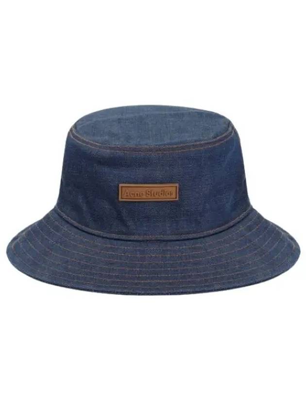 Logo Patch Denim Bucket Hat Indigo Blue - ACNE STUDIOS - BALAAN 2