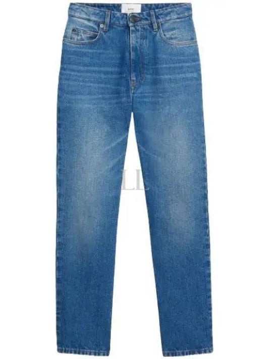 Logo Patch Straight Jeans Blue - AMI - BALAAN 2