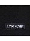 Cotton V-neck Short Sleeve T-Shirt Black - TOM FORD - BALAAN 7