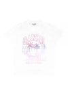 Logo Print Short Sleeve T-Shirt White - GANNI - BALAAN 2