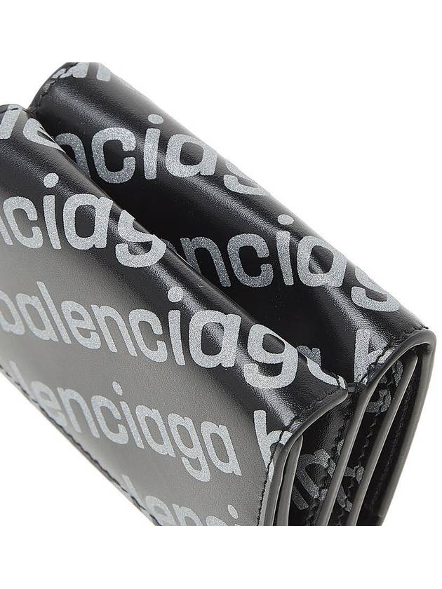 All-Over Logo Tri-Fold Half Wallet Black - BALENCIAGA - BALAAN 9