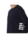 Wool Jersey 4-Bar Long Sleeve T-Shirt Navy - THOM BROWNE - BALAAN 6