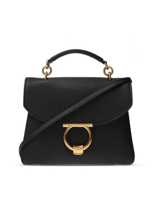 Gancini Small Tote Bag Black - SALVATORE FERRAGAMO - BALAAN 2