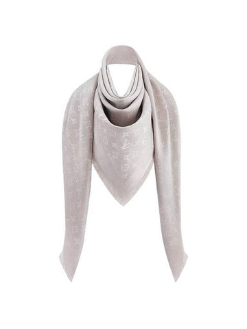 Monogram Classic Silk Scarf Pearl Grey - LOUIS VUITTON - BALAAN 1