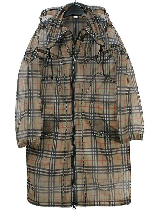 Women's Vintage Check Mesh Raincoat Archive Beige - BURBERRY - BALAAN 2