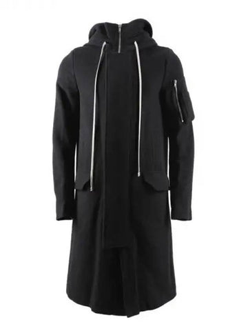 Rick Owens Mega Hooded Wool Parka - RICK OWENS - BALAAN 1