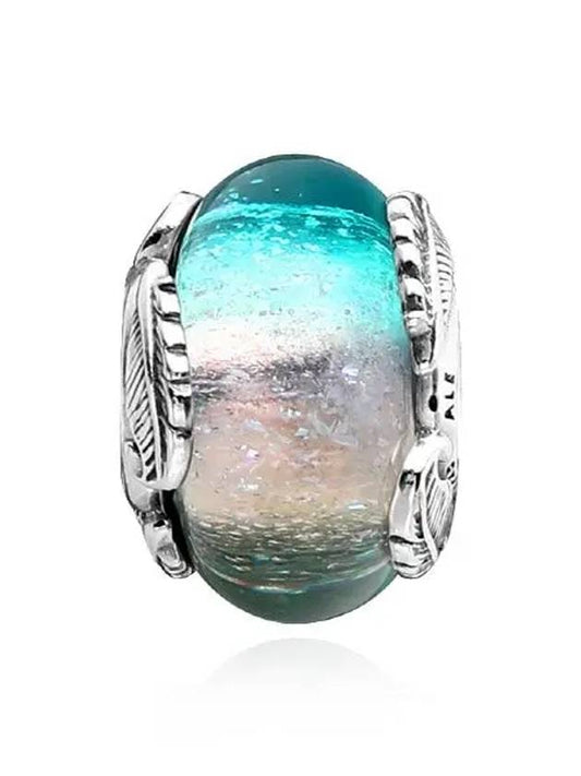 Murano Glasser Curved Feather Charm Silver - PANDORA - BALAAN 2