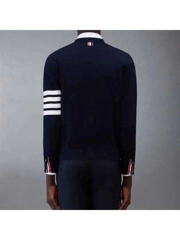 Milano Stitch 4 Bar Cardigan Navy - THOM BROWNE - BALAAN 3