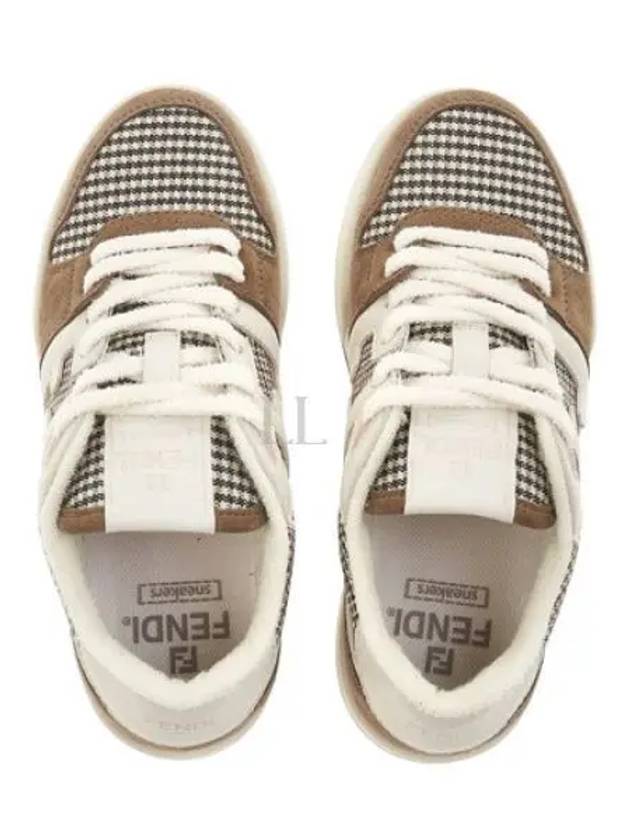 FF Logo Low-Top Sneakers Brown - FENDI - BALAAN 2