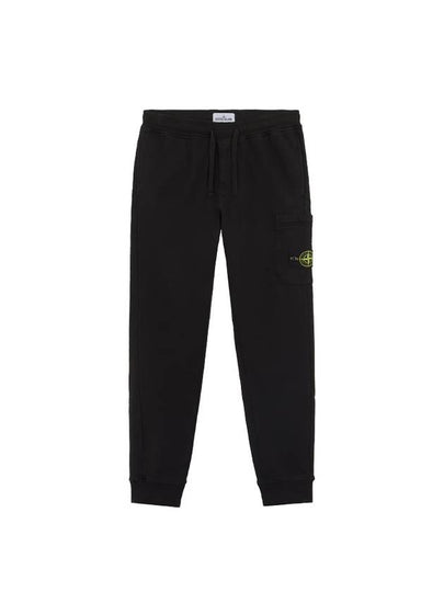 Compass Badge Capered Track Pants Black - STONE ISLAND - BALAAN 2