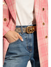 GG Marmont Reversible Leather Belt Beige Pink - GUCCI - BALAAN 3