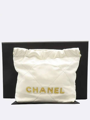 AS3980 White color calfskin 22 mini hobo bag - CHANEL - BALAAN 1