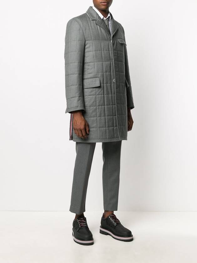 Super 120s Down Chesterfield Single Coat Grey - THOM BROWNE - BALAAN 5