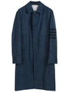 Men's Donegal Tweed 4 Bar Wool Single Coat Blue - THOM BROWNE - BALAAN 2