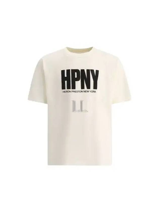 Logo Print Short Sleeve T-Shirt White - HERON PRESTON - BALAAN 2