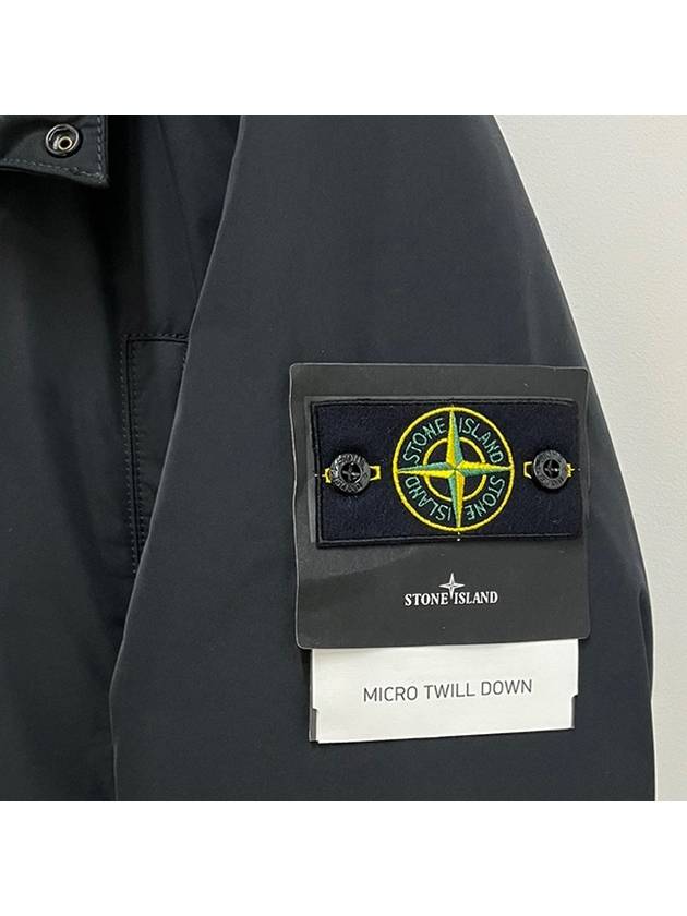 Polyester Micro Twill Long Down Parka Black - STONE ISLAND - BALAAN 5